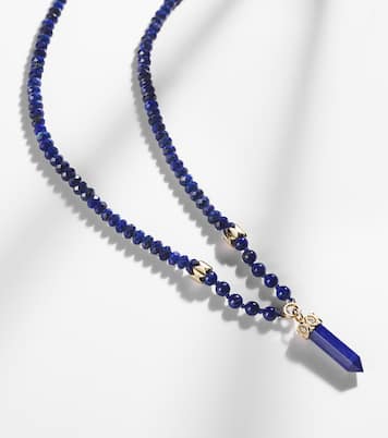 Collier en or 14 ct, perles diamants et lapis | Sydney Evan