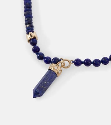 Collier en or 14 ct, perles diamants et lapis | Sydney Evan