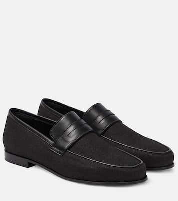 Penny Loafers aus Canvas mit Leder | Toteme