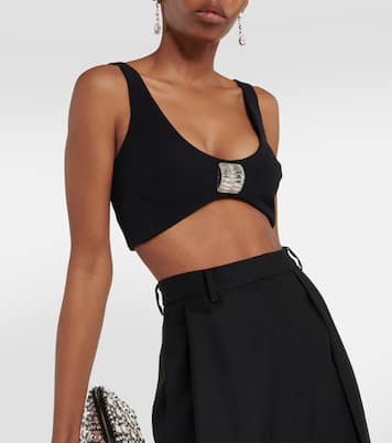 Embellished cady bra top | David Koma