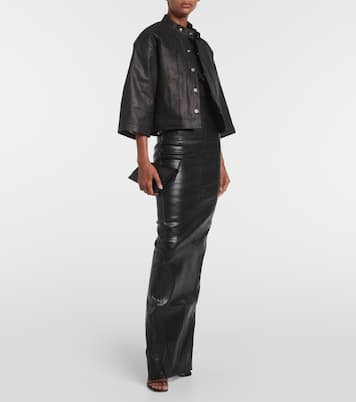 Chaqueta de piel cropped | Rick Owens