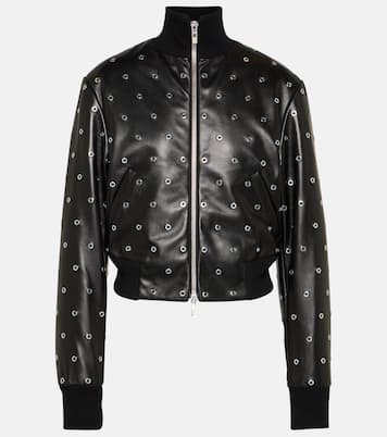 Verzierte Bomberjacke aus Leder | Alaïa