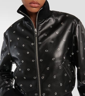 Verzierte Bomberjacke aus Leder | Alaïa