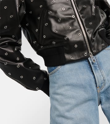 Verzierte Bomberjacke aus Leder | Alaïa