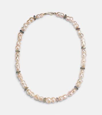 Collana in oro 9kt con perle e labradorite | Ileana Makri