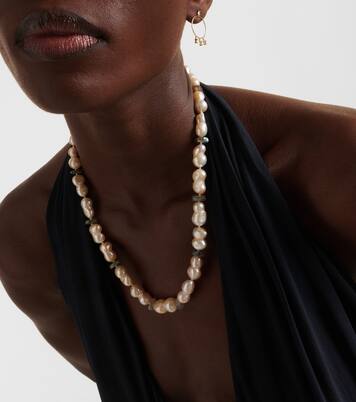 Collana in oro 9kt con perle e labradorite | Ileana Makri