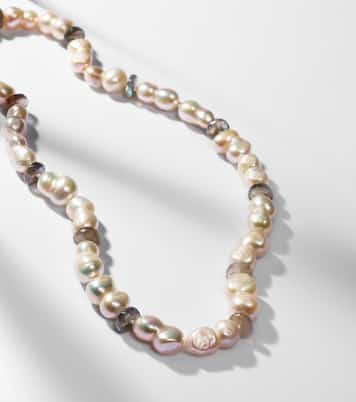Collana in oro 9kt con perle e labradorite | Ileana Makri
