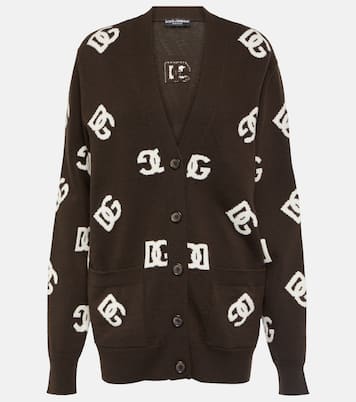 Logo virgin wool cardigan | Dolce&Gabbana