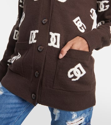 Logo virgin wool cardigan | Dolce&Gabbana