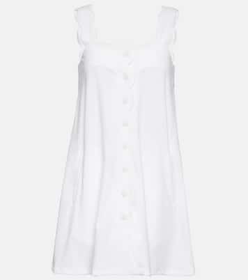 Vestido corto de algodón festoneado | Marysia