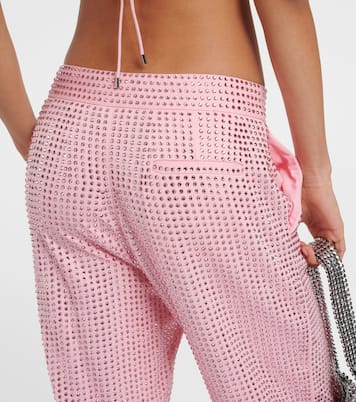 Pantaloni regular in jersey con cristalli | Area