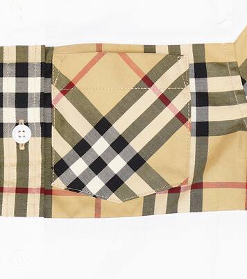 Baby Burberry Check poplin shirt in multicoloured - Burberry Baby Burberry Check poplin shirt in multicoloured - Burberry