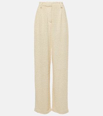 Pantalones anchos de bouclé de tiro alto | Magda Butrym