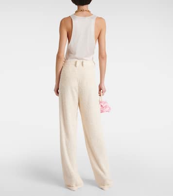Pantalones anchos de bouclé de tiro alto | Magda Butrym