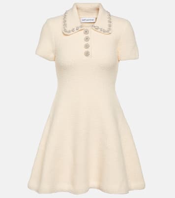 Embellished bouclé minidress | Self-Portrait
