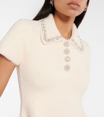 Embellished bouclé minidress | Self-Portrait
