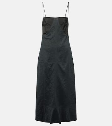 Abito midi in misto cotone con pizzo | Jil Sander