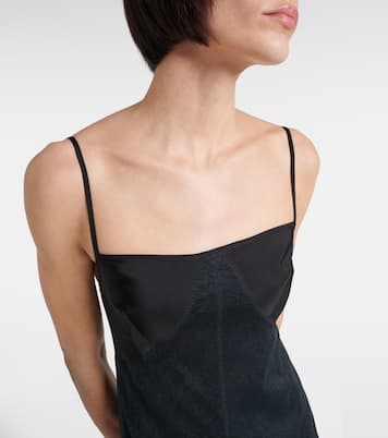 Abito midi in misto cotone con pizzo | Jil Sander
