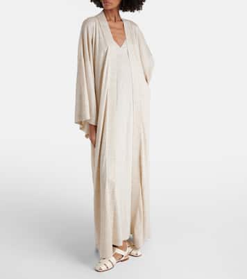 Robe midi en cachemire, lin et soie | Loro Piana