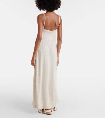 Robe midi en cachemire, lin et soie | Loro Piana