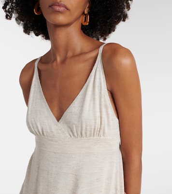Robe midi en cachemire, lin et soie | Loro Piana