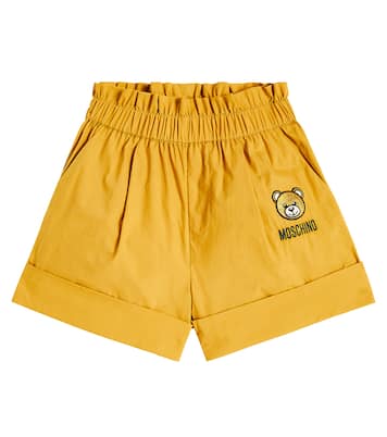 Short Teddy Bear à taille haute en coton | Moschino Kids