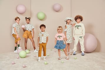 Short Teddy Bear à taille haute en coton | Moschino Kids