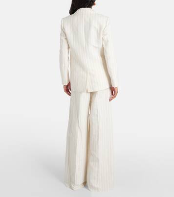 Blazer gessato in lino e cotone | Max Mara
