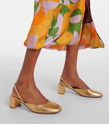 Mules Tivoli 45 in pelle metallizzata | Gianvito Rossi
