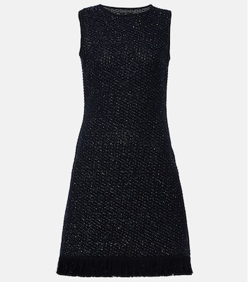 Vestido corto de tweed de mezcla de algodón | Oscar de la Renta