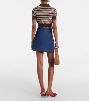 Minifalda Sailor Snap de denim | Frame