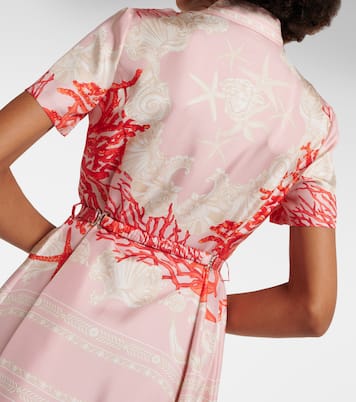 Barocco Sea silk twill shirt dress | Versace
