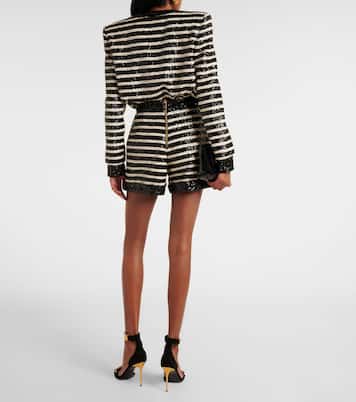 Short rayé à sequins | Balmain