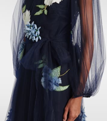 Bestickte Robe aus Tüll | Monique Lhuillier