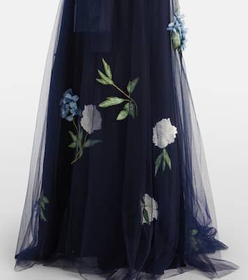 Bestickte Robe aus Tüll | Monique Lhuillier