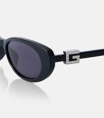 Cat-Eye-Sonnenbrille mit Kristallen | Gucci