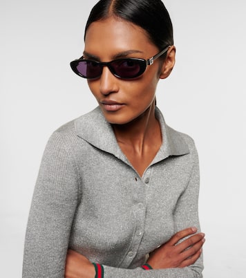 Cat-Eye-Sonnenbrille mit Kristallen | Gucci