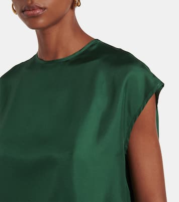Dasha silk twill top | Asceno