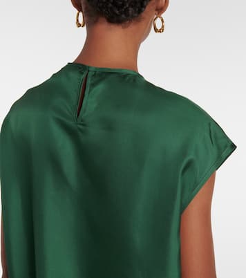 Dasha silk twill top | Asceno