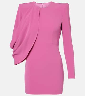 Caped asymmetric crêpe minidress | Alex Perry