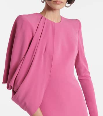 Caped asymmetric crêpe minidress | Alex Perry