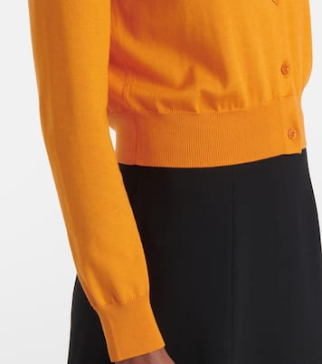 Cardigan raccourci en soie et coton | Carolina Herrera