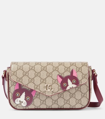 Borsa GG Mini in pelle con stampa | Gucci