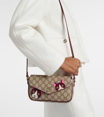 Borsa GG Mini in pelle con stampa | Gucci