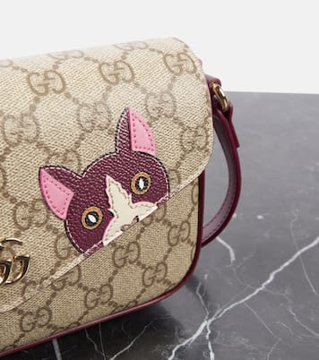 Borsa GG Mini in pelle con stampa | Gucci