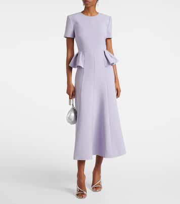 Abito midi Peplum in crêpe | Roland Mouret