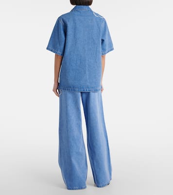 Chemise en jean brodée à fleurs | Marni