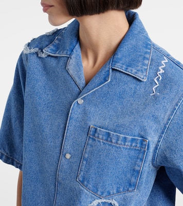 Chemise en jean brodée à fleurs | Marni