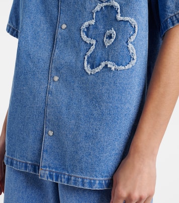 Chemise en jean brodée à fleurs | Marni