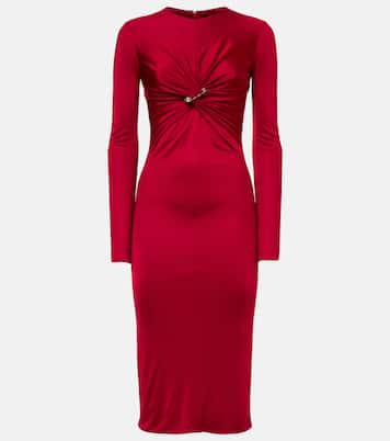 Abito midi Safety Pin in jersey | Versace